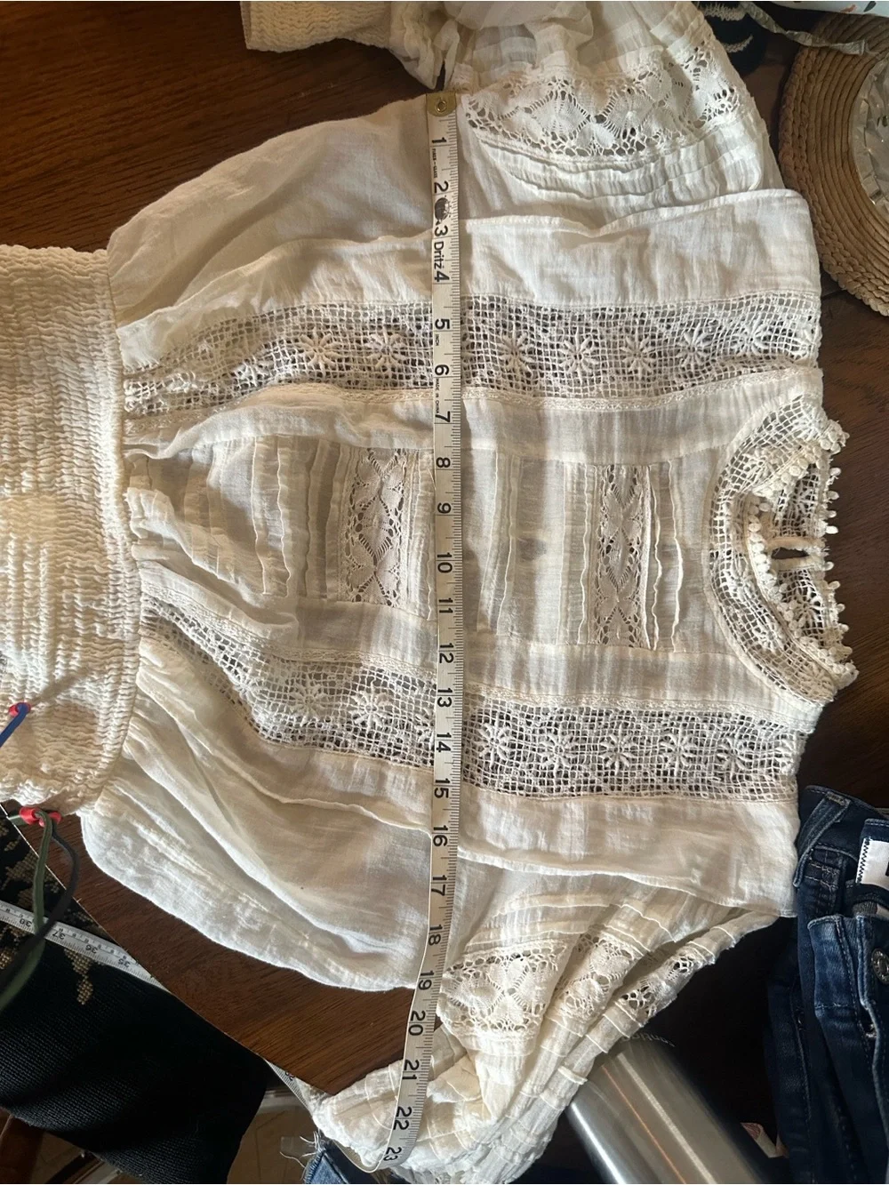 Free People cream blouse